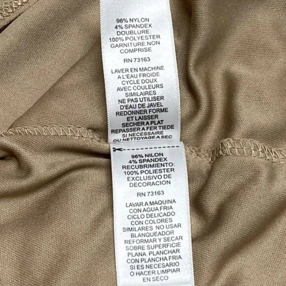 Cable & Gauge Lace Blouse Women's Medium Tan Sheer Ruffled Sleeves Front Boho - Picture 4 of 9